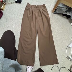 Princess Polly Tan Wide-Leg Pants